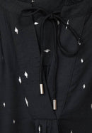 One Frill Tunic Blouse - Black