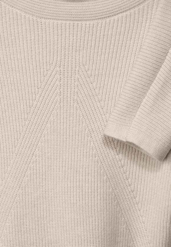 Detailed Rollneck Jumper - Whisper Cream Melange
