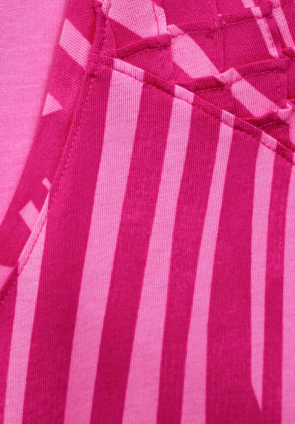 Aop Shoulder Detail T-Shirt - Pink Sorbet