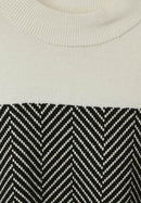 Cosy Herringbone Turtle Neck - Black