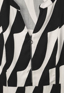 AOP Zip Midi Dress - Black