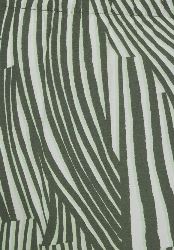 Crepe AOP Midi Skirt - Cool Khaki