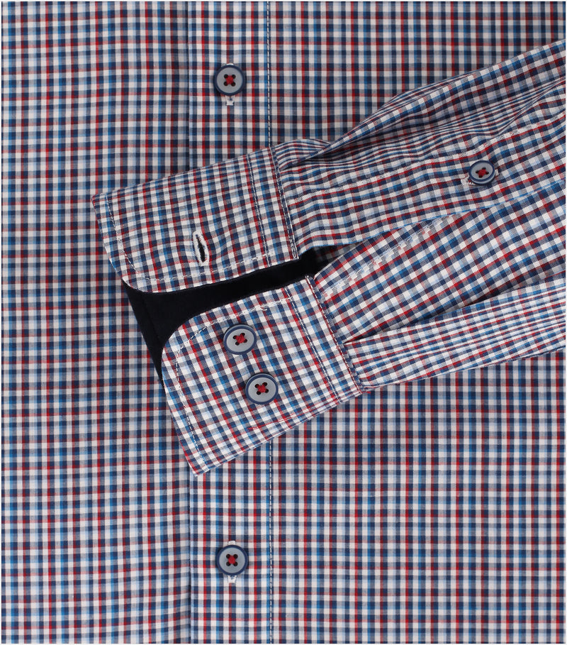 Comfort Fit Check Shirt - Blue