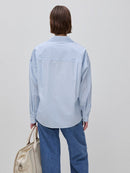 Cotton Stripe Shirt - Blue & Ecru