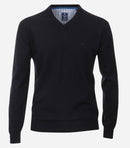 Plain V Neck Jumper - Navy