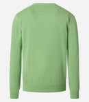 Plain V Neck Jumper - Green