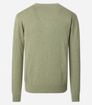 Plain V Neck Jumper - Green
