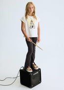 Short Sleeve Print T-Shirt - Bone