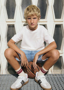 Cotton Short Sleeve T Shirt - Cream