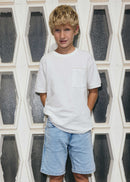 Cotton Short Sleeve T Shirt - Cream