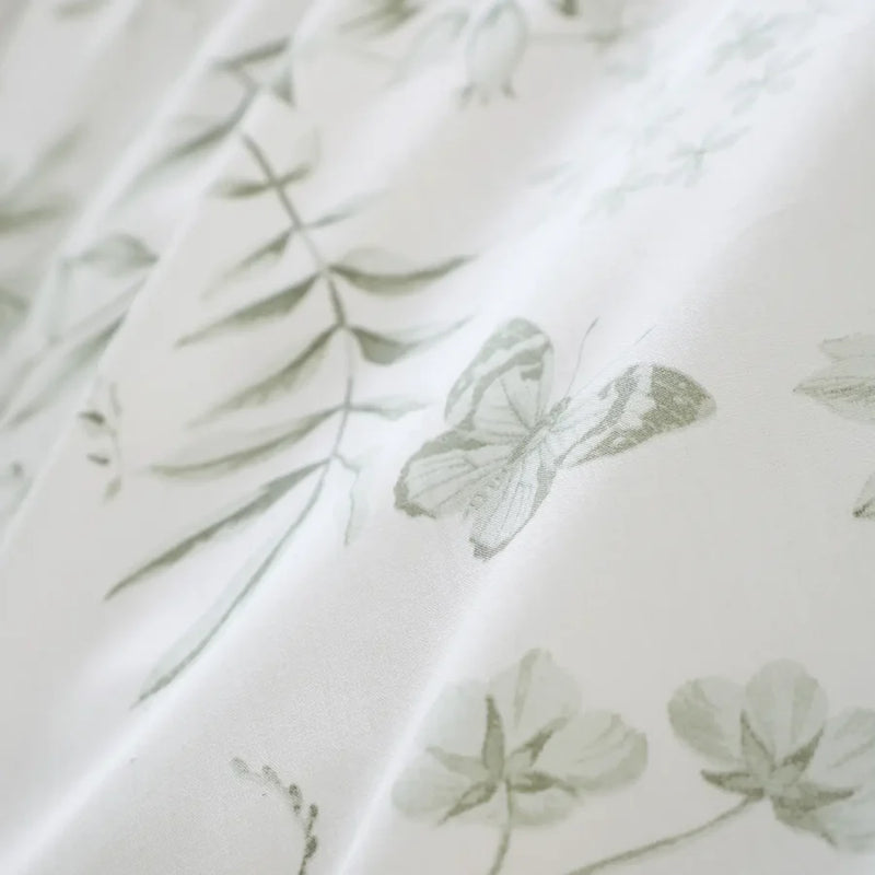 Thea Floral Duvet Cover Set - Green