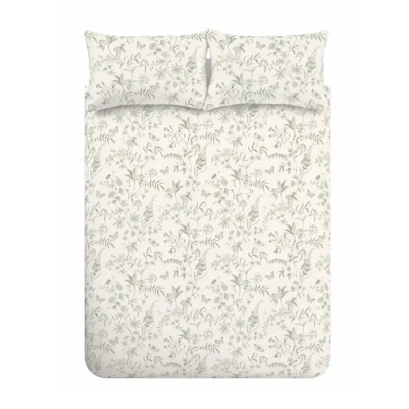 Thea Floral Duvet Cover Set - Green