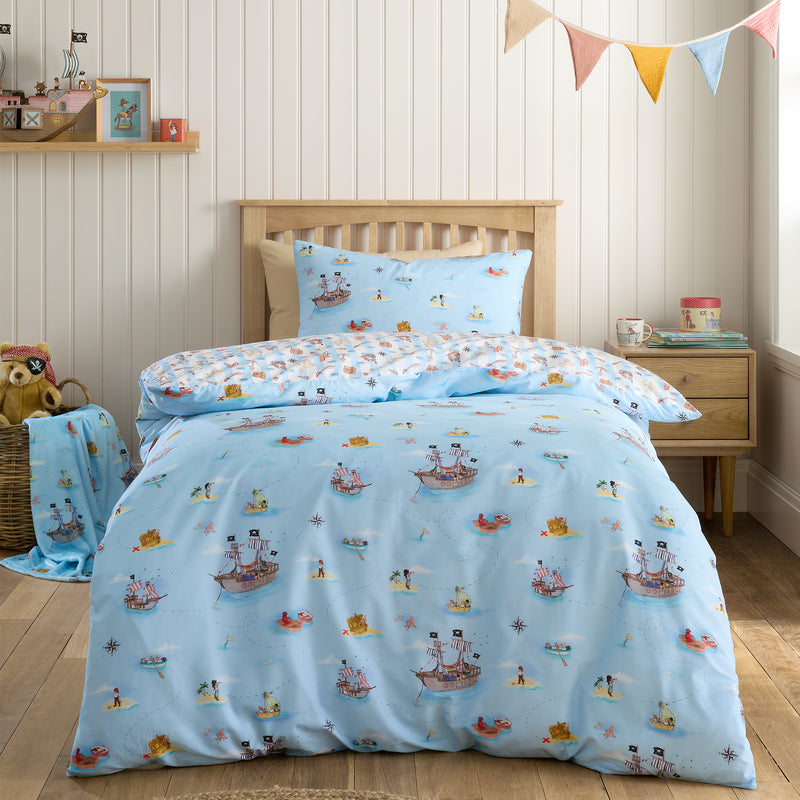 Pirate Duvet Cover Set - Blue