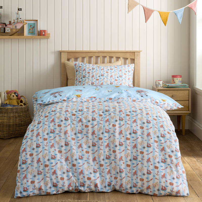 Pirate Duvet Cover Set - Blue