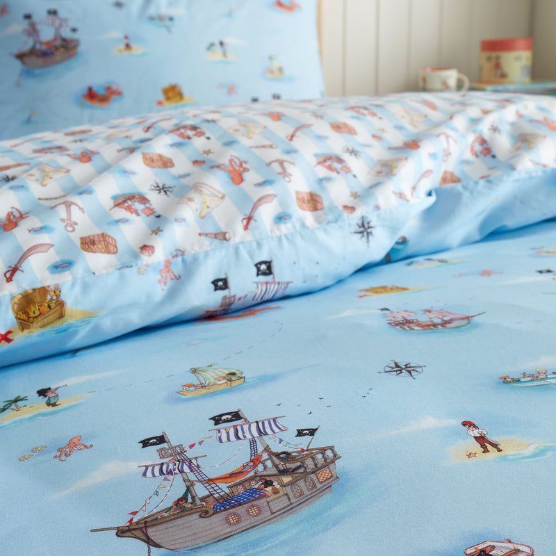 Pirate Duvet Cover Set - Blue