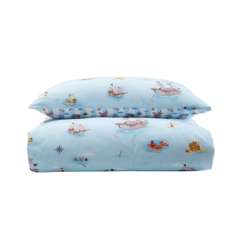 Pirate Duvet Cover Set - Blue