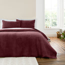 Attica Velvet Bedspread - Burgundy