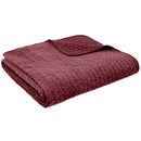 Attica Velvet Bedspread - Burgundy