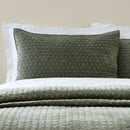 Attica Velvet Pillow Sham Pair - Olive Green