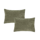 Attica Velvet Pillow Sham Pair - Olive Green