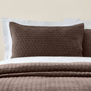 Attica Velvet Pillowsham Pair - Chocolate