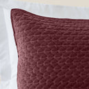 Attica Velvet Pillowsham Pair - Burgundy