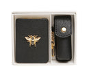 Mirror & Lipstick Holder Set - Black
