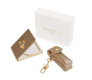 Mirror & Lipstick Holder Set - Bronze