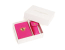 Mirror & Lipstick Holder Set - Hot Pink