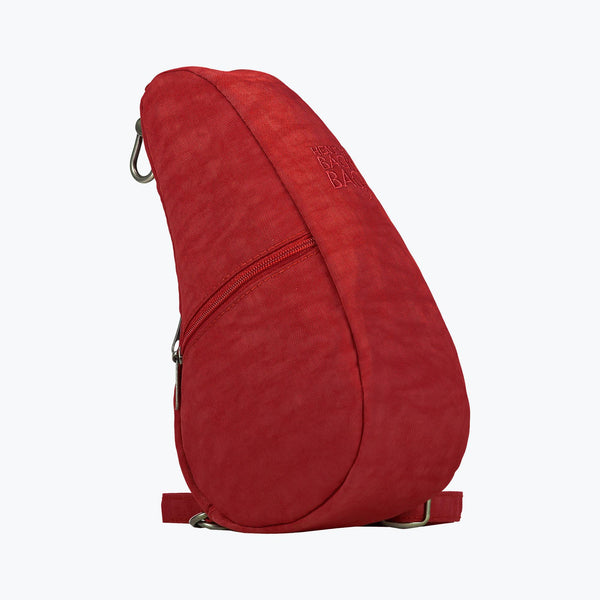 Textured Nylon Small Baglett - Crimson
