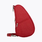 Textured Nylon Small Baglett - Crimson