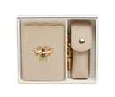 Mirror & Lipstick Holder Set - Stone