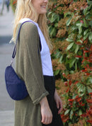 Textured Nylon Mini Baglett - Blue Night