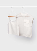 Twin Set With Pocket - Bone