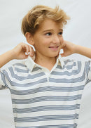 Short Sleeve Polo - Atlantic Cream