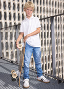 Short Sleeve Polo - Cream