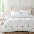 Adeline Floral White Duvet Cover Set - White