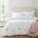 Adeline Floral White Duvet Cover Set - White