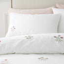 Adeline Floral White Duvet Cover Set - White