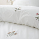 Adeline Floral White Duvet Cover Set - White