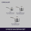 ScratchDefense A1 Series 3 Piece Saucepan Set