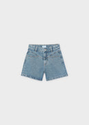 Denim Shorts With Rivets - Medium