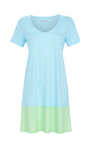 Contrast Hem Shirt - Summer Sky