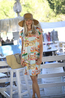 All Over Print Nightgown - Beige
