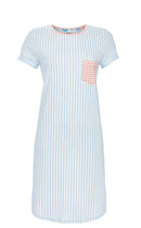 Striped Oversized Shirt - Blue
