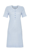 Button Planket Nightdress - Clematis Blue