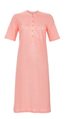Stand Up Collar Nightdress - Light Coral