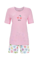 Heart Motif Shorty Pyjama - Candy