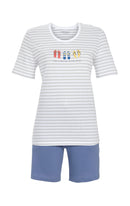 Motif Shorty Pyjama - Silver Cloud