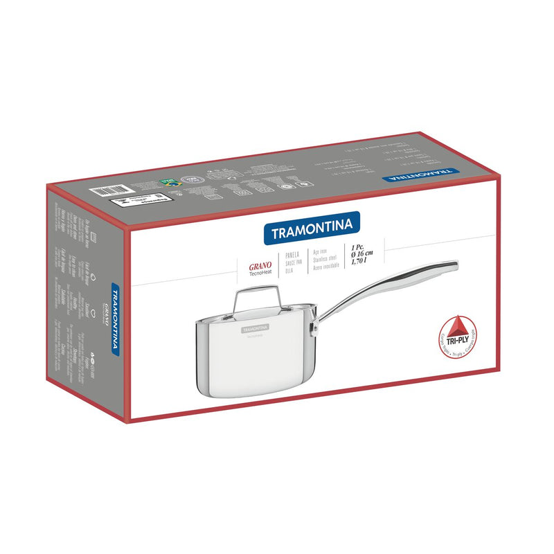 3-Ply Stainless Steel Saucepan - 16cm